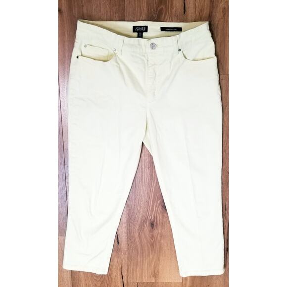 Jones New York Lexington Yellow Capri Casual Relaxing Vacation Size 8 Waist 30 - Picture 1 of 10